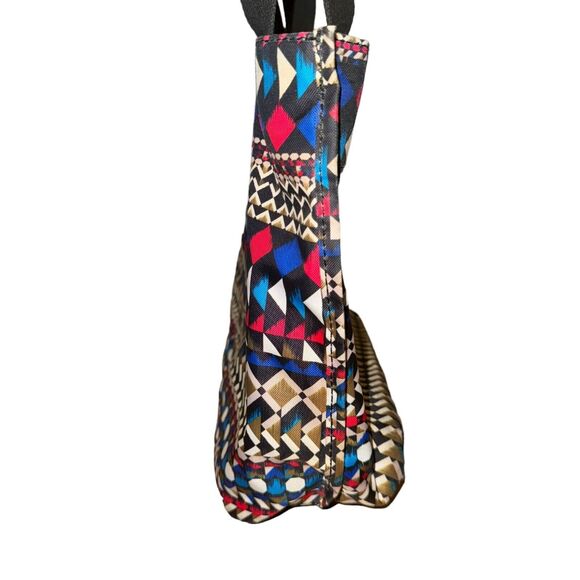 Kipling Jeremiah Tote Shoulder Bag Multicolor Aztec Geometric Print Zip Closure - Picture 6 of 10